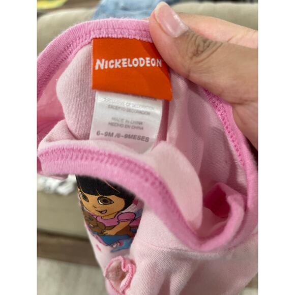Vintage Dora The Explorer Baby Pink Snap Suit Size 6-9 Months - Picture 3 of 3